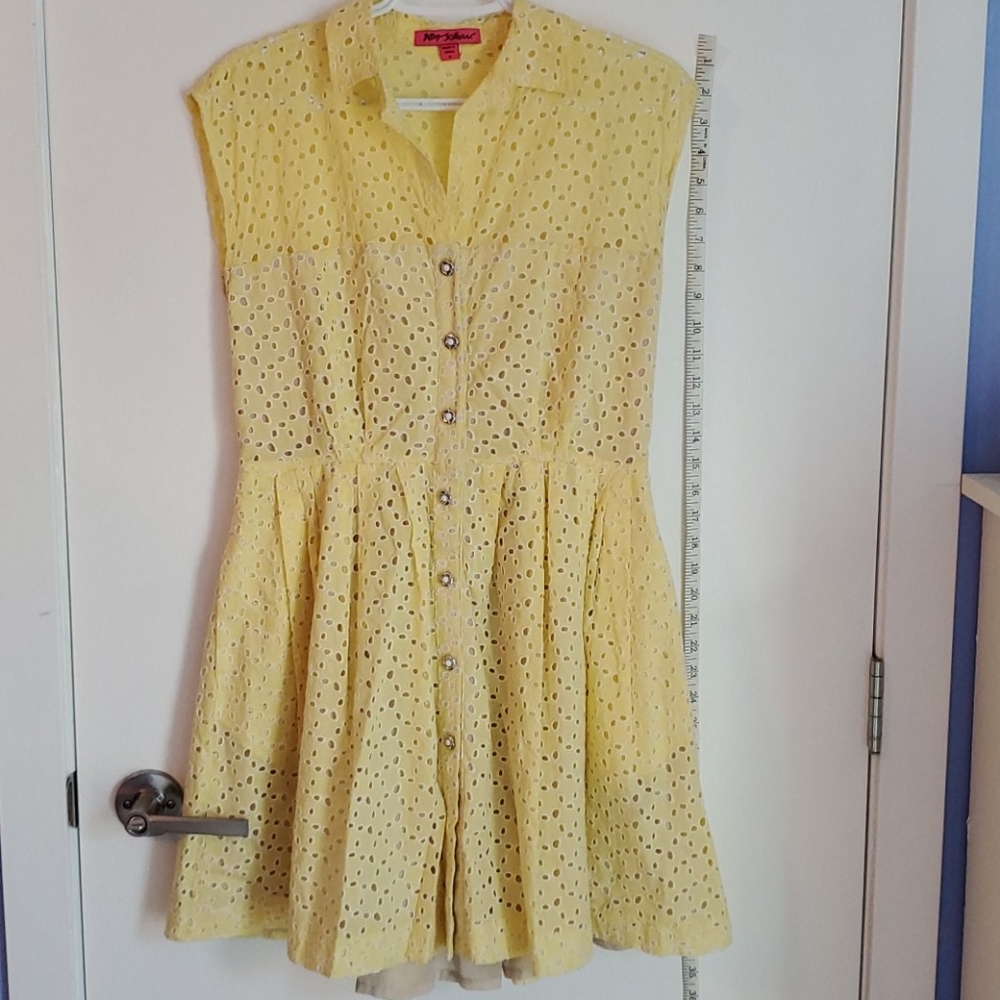 EUC Yellow Betsey Johnson Summer Dress
